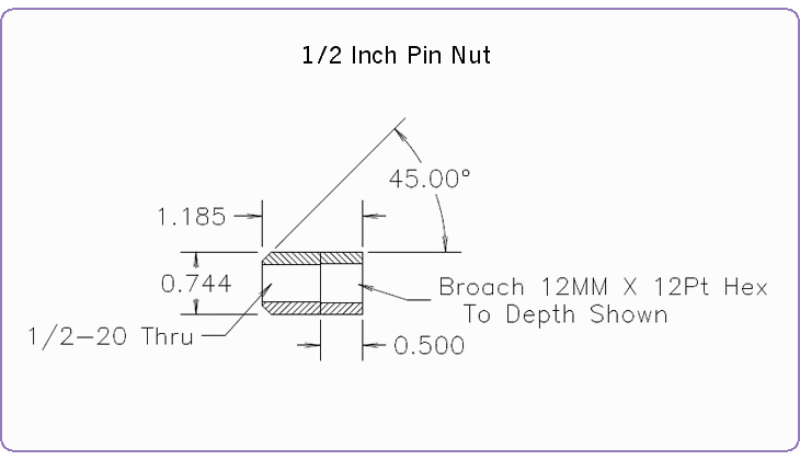 Pin Nuts Drawing